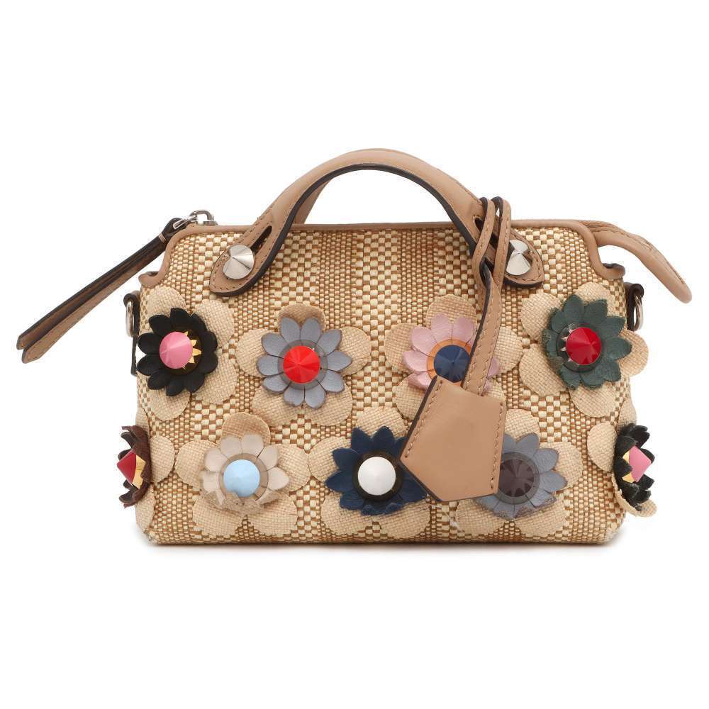 Fendi By The Way Handbag Shoulder Bag Flower Pattern